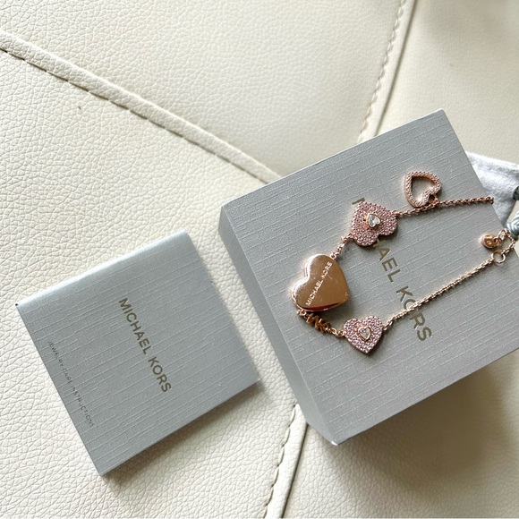 NWT authentic exclusive collection rose gold love charms bracelet - Picture 5 of 8